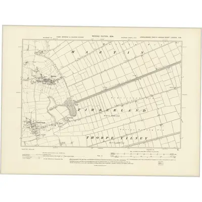 1904 Map of Lincolnshire LXXXVIII.NW, 1906 Print