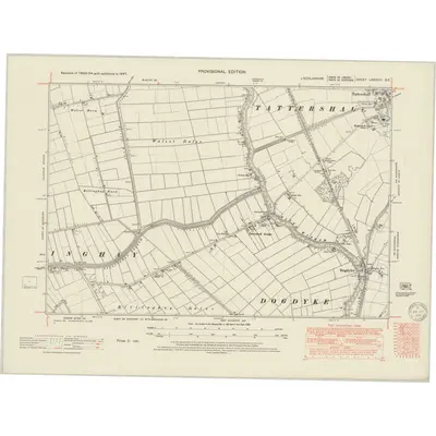 1947 Map of Lincolnshire LXXXVIII.SE, 1950 Print