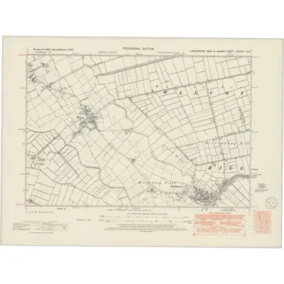 1947 Map of Lincolnshire LXXXVIII.SW, 1950 Print