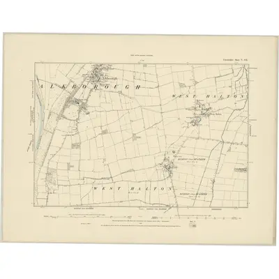 1885 Map of Lincolnshire V.SE, 1886 Print