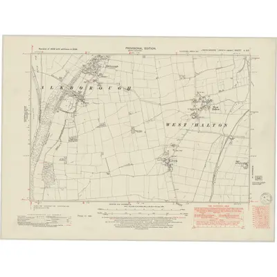 1948 Map of Lincolnshire V.SE, 1950 Print