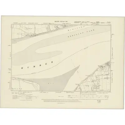 1906 Map of Lincolnshire VI.NE, 1910 Print