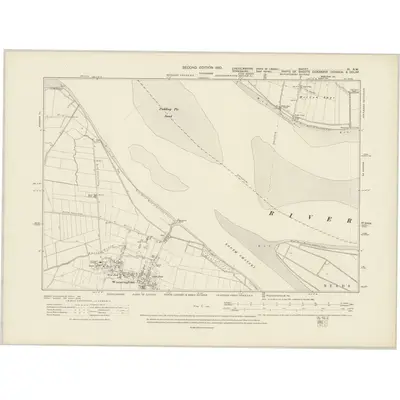 1906 Map of Lincolnshire VI.NW, 1910 Print