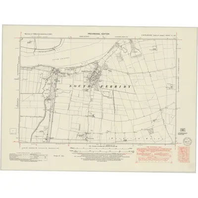 1947 Map of Lincolnshire VI.SE, 1950 Print