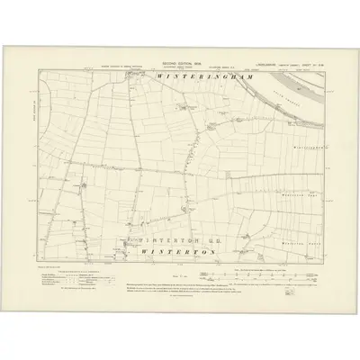 1906 Map of Lincolnshire VI.SW, 1908 Print