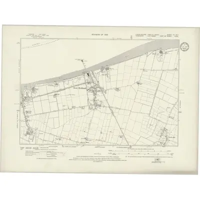 1930 Map of Lincolnshire VII.NE, 1933 Print