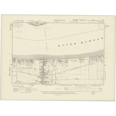 1906 Map of Lincolnshire VII.NW, 1911 Print