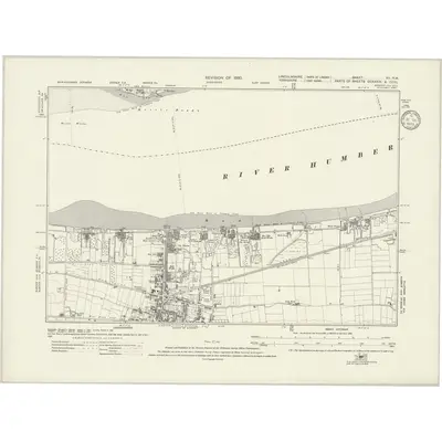 1930 Map of Lincolnshire VII.NW, 1933 Print