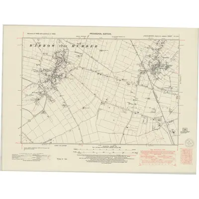 1948 Map of Lincolnshire VII.SE, 1950 Print