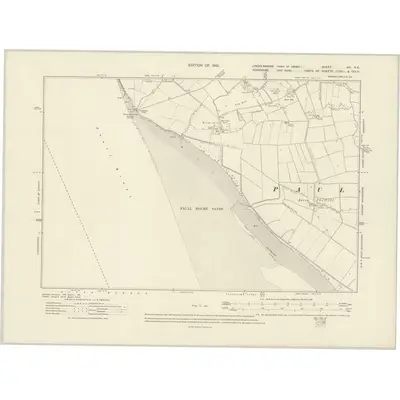 1906 Map of Lincolnshire VIII.NE, 1910 Print