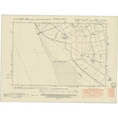 1946 Map of Lincolnshire VIII.NE, 1951 Print