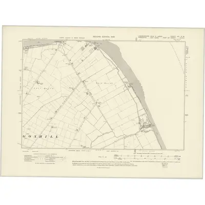 1906 Map of Lincolnshire VIII.NW, 1908 Print
