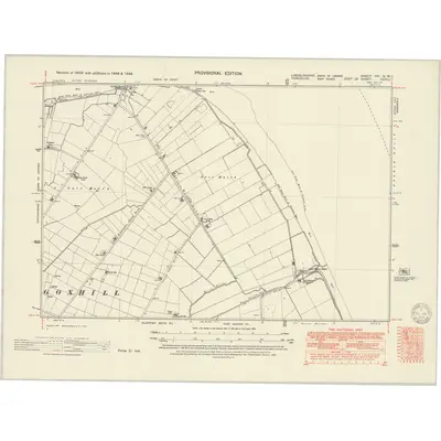 1948 Map of Lincolnshire VIII.NW, 1951 Print
