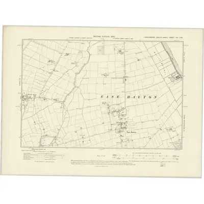 1906 Map of Lincolnshire VIII.SW, 1908 Print