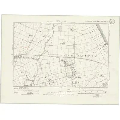 1930 Map of Lincolnshire VIII.SW, 1932 Print
