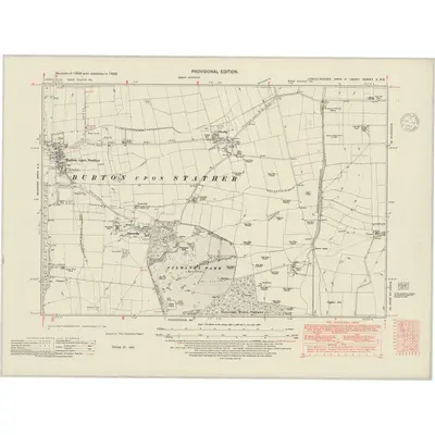 1938 Map of Lincolnshire X.NE, 1948 Print