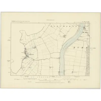 1885 Map of Lincolnshire X.NW, 1886 Print