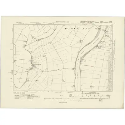 1906 Map of Lincolnshire X.NW, 1908 Print