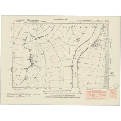 1947 Map of Lincolnshire X.NW, 1950 Print