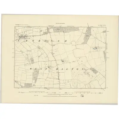 1885 Map of Lincolnshire X.SE, 1886 Print
