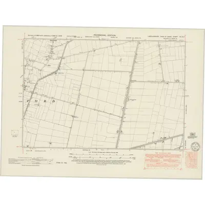 1946 Map of Lincolnshire XC.NE, 1951 Print