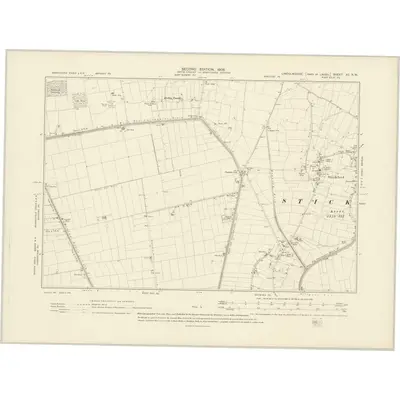 1904 Map of Lincolnshire XC.NW, 1906 Print