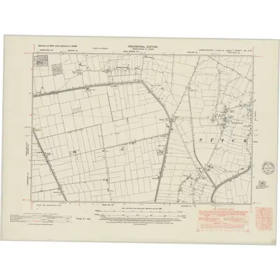 1948 Map of Lincolnshire XC.NW, 1951 Print