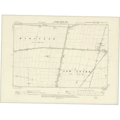 1904 Map of Lincolnshire XC.SE, 1906 Print
