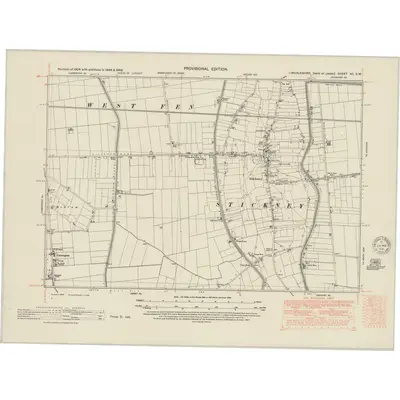 1946 Map of Lincolnshire XC.SW, 1951 Print