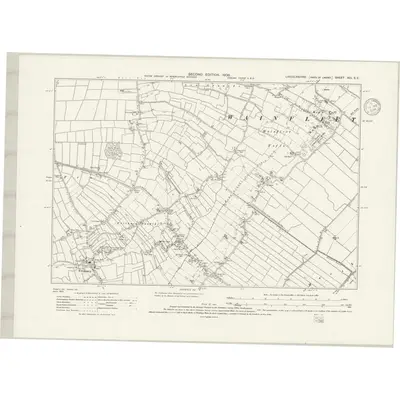 1904 Map of Lincolnshire XCI.SE, 1936 Print