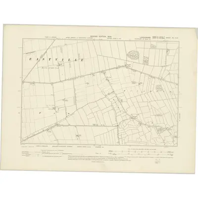 1904 Map of Lincolnshire XCI.SW, 1906 Print