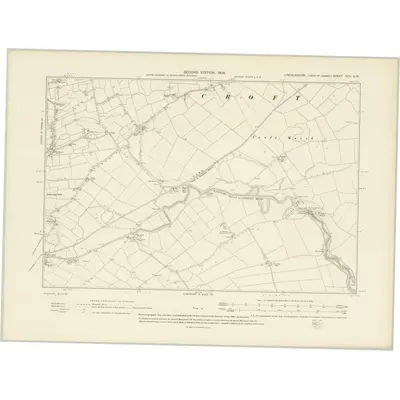 1904 Map of Lincolnshire XCII.NW, 1906 Print