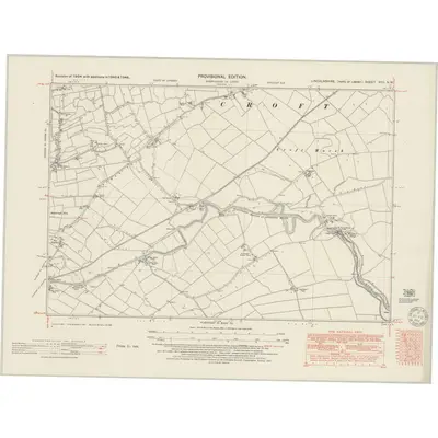 1946 Map of Lincolnshire XCII.NW, 1950 Print