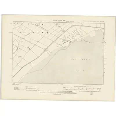 1904 Map of Lincolnshire XCII.SW, 1906 Print