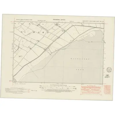 1948 Map of Lincolnshire XCII.SW, 1951 Print