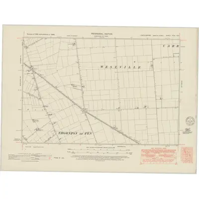 1946 Map of Lincolnshire XCIX.NE, 1950 Print