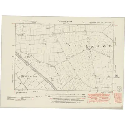 1947 Map of Lincolnshire XCIX.NW, 1951 Print