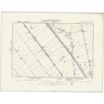1888 Map of Lincolnshire XCIX.SW, 1889 Print