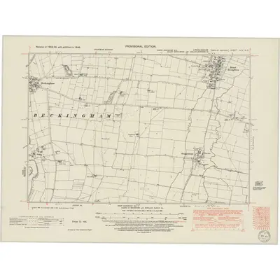 1946 Map of Lincolnshire XCV.NE, 1950 Print