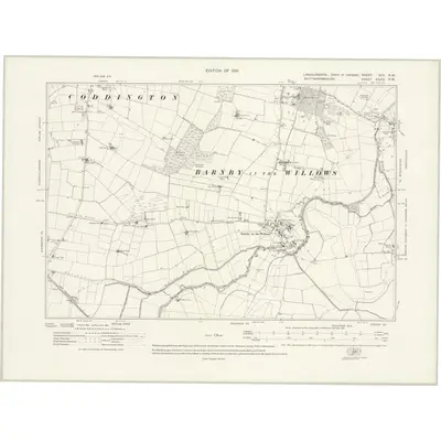 1914 Map of Lincolnshire XCV.NW, 1921 Print