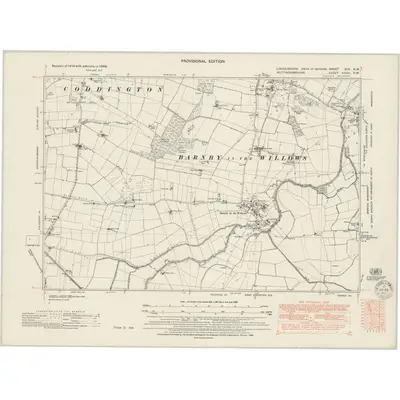 1946 Map of Lincolnshire XCV.NW, 1950 Print