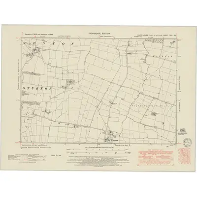 1946 Map of Lincolnshire XCV.SE, 1950 Print