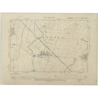 1899 Map of Lincolnshire XCV.SW, 1905 Print