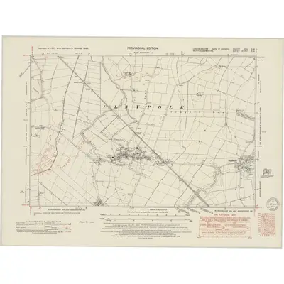 1946 Map of Lincolnshire XCV.SW, 1950 Print