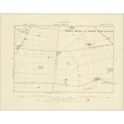 1886 Map of Lincolnshire XCVI.NE, 1887 Print