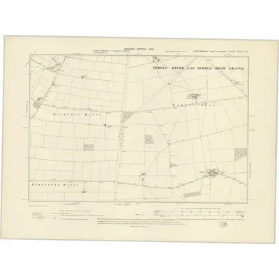 1904 Map of Lincolnshire XCVI.NE, 1905 Print