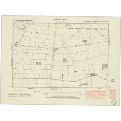 1947 Map of Lincolnshire XCVI.NE, 1950 Print