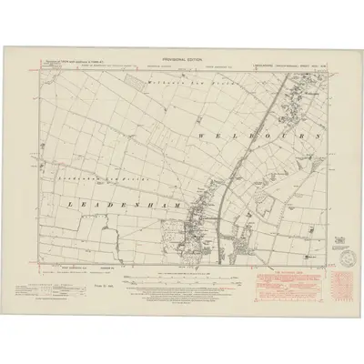 1946 Map of Lincolnshire XCVI.NW, 1950 Print