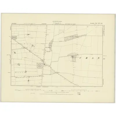 1886 Map of Lincolnshire XCVI.SE, 1887 Print