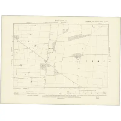 1904 Map of Lincolnshire XCVI.SE, 1905 Print